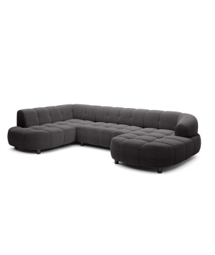 Narożnik VELPA XL z elektryczną regulacją siedziska Lewostronny w tkaninie LOOP 19 WERSAL