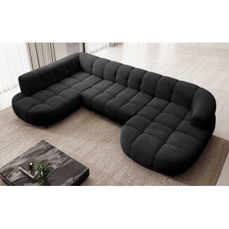 Narożnik VELPA XL z elektryczną regulacją siedziska Lewostronny w tkaninie LOOP 20 WERSAL