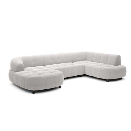 Narożnik VELPA XL z elektryczną regulacją siedziska Prawostronny w tkaninie LOOP 01 WERSAL