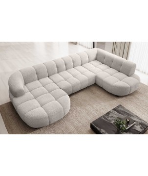 Narożnik VELPA XL z elektryczną regulacją siedziska Prawostronny w tkaninie LOOP 03 WERSAL