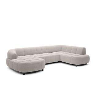 Narożnik VELPA XL z elektryczną regulacją siedziska Prawostronny w tkaninie LOOP 03 WERSAL