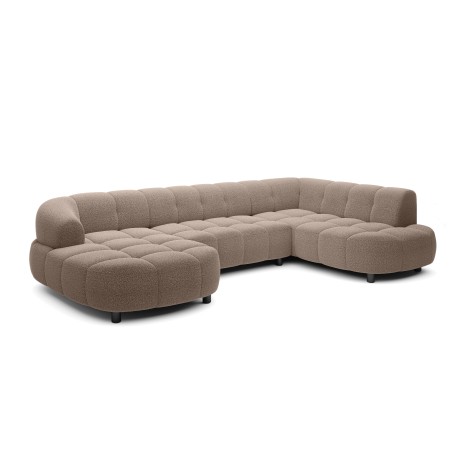 Narożnik VELPA XL z elektryczną regulacją siedziska Prawostronny w tkaninie LOOP 08 WERSAL