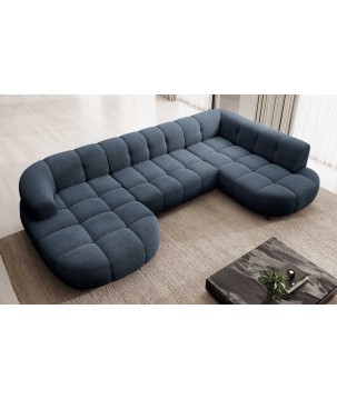 Narożnik VELPA XL z elektryczną regulacją siedziska Prawostronny w tkaninie LOOP 14 WERSAL