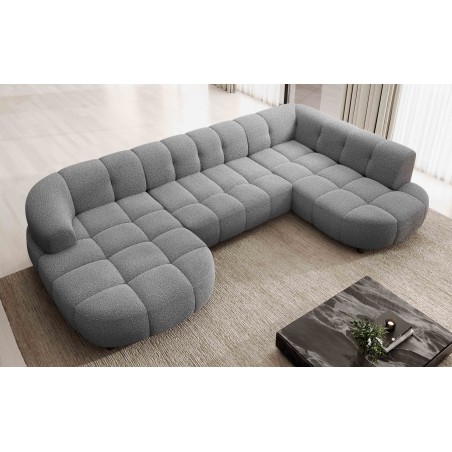 Narożnik VELPA XL z elektryczną regulacją siedziska Prawostronny w tkaninie LOOP 17 WERSAL