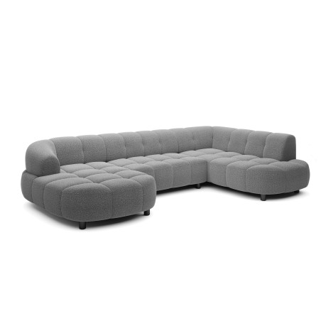 Narożnik VELPA XL z elektryczną regulacją siedziska Prawostronny w tkaninie LOOP 17 WERSAL