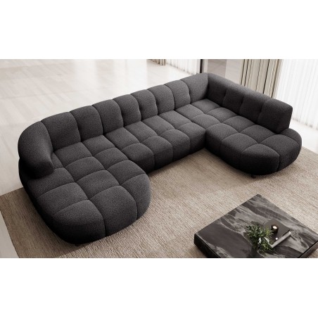 Narożnik VELPA XL z elektryczną regulacją siedziska Prawostronny w tkaninie LOOP 19 WERSAL