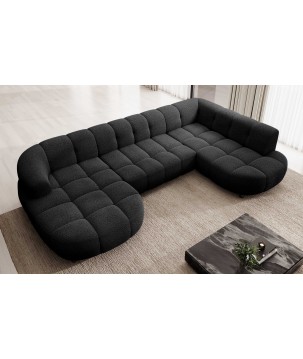 Narożnik VELPA XL z elektryczną regulacją siedziska Prawostronny w tkaninie LOOP 20 WERSAL