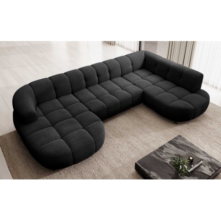 Narożnik VELPA XL z elektryczną regulacją siedziska Prawostronny w tkaninie LOOP 20 WERSAL