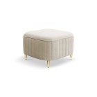 Pufa LAREN w kolorze kremowym w tkaninie CASTEL 03