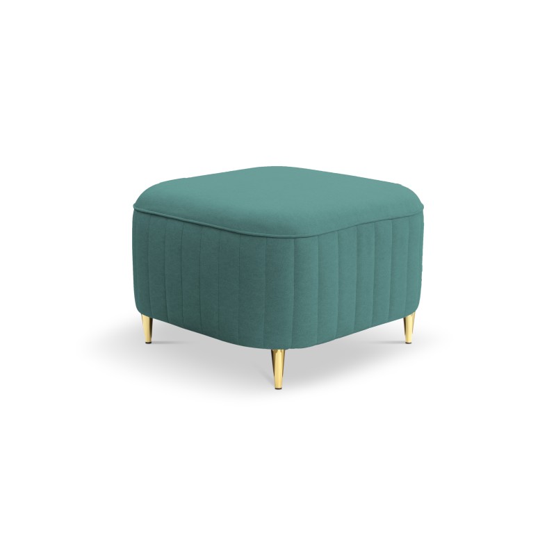 Pufa LAREN w kolorze turkusowym w tkaninie CASTEL 70