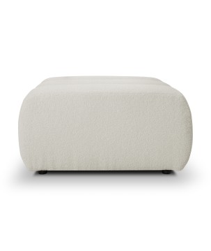 Pufa BALOO w kolorze białym w tkaninie LAMBI 09