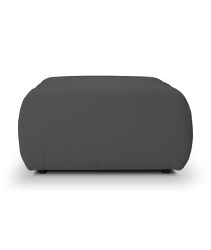 Pufa BALOO w kolorze ciemnej szarości w tkaninie LAMBI 12