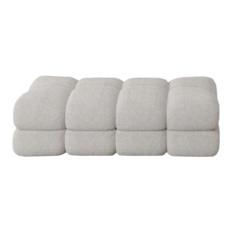 Pufa TOLLO XL w kolorze BEŻOWYM w tkaninie BUBLE WERSAL