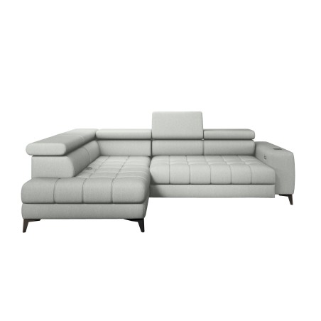 Narożnik BAGGIO Lewostronny z funkcją spania, wolnostojący tkanina LETTO 03 Popielaty WERSAL