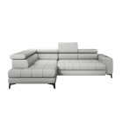Narożnik BAGGIO Lewostronny z funkcją spania, wolnostojący tkanina LETTO 03 Popielaty WERSAL