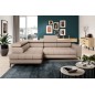 Narożnik BAGGIO Lewostronny z funkcją spania, wolnostojący tkanina LETTO 11 Beżowy WERSAL