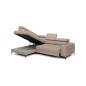 Narożnik BAGGIO Lewostronny z funkcją spania, wolnostojący tkanina LETTO 11 Beżowy WERSAL