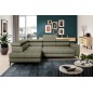 Narożnik BAGGIO Lewostronny z funkcją spania, wolnostojący tkanina LETTO 38 Jasna Zieleń WERSAL