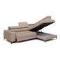 Narożnik BAGGIO Prawostronny z funkcją spania, wolnostojący tkanina LETTO 11 Beżowy WERSAL