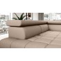 Narożnik BAGGIO Prawostronny z funkcją spania, wolnostojący tkanina LETTO 11 Beżowy WERSAL