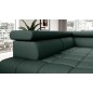 Narożnik BAGGIO Prawostronny z funkcją spania, wolnostojący tkanina LETTO 39 Ciemna Zieleń WERSAL