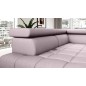 Narożnik BAGGIO Prawostronny z funkcją spania, wolnostojący tkanina LETTO 60 Pudrowy Róż WERSAL