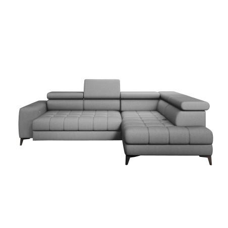 Narożnik BAGGIO Prawostronny z funkcją spania, wolnostojący tkanina LETTO 88 Szary WERSAL