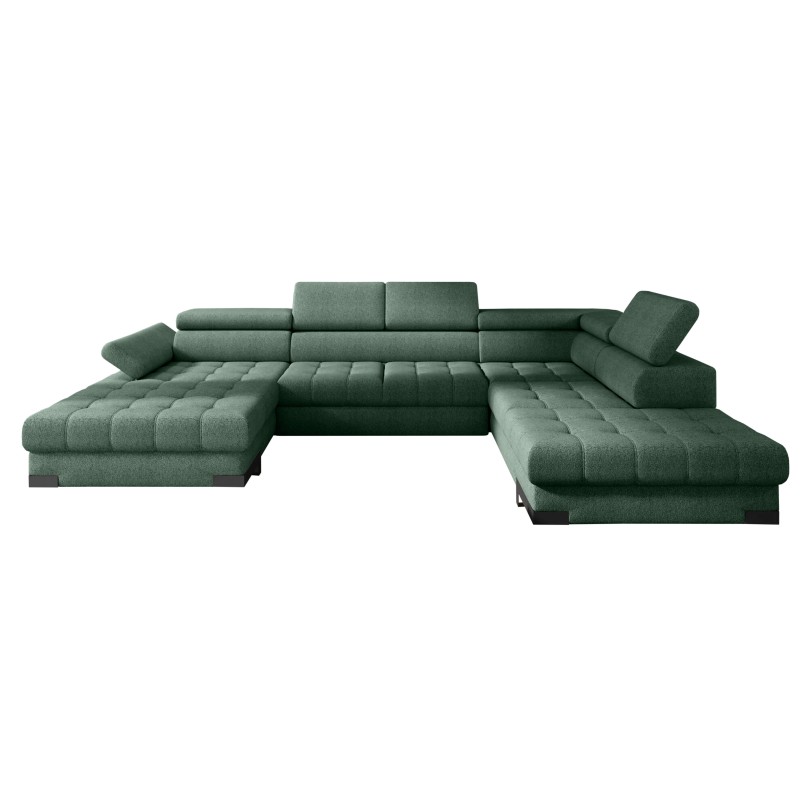 Narożnik SELVA XL Lewostronny z funkcją spania i pojemnikiem MEMPHIS 12 OLIWKOWY WERSAL