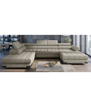 Narożnik SELVA XL Lewostronny z funkcją spania w tkaninie MEMPHIS 05 WERSAL