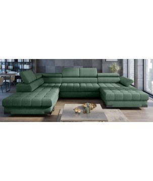 Narożnik SELVA XL Lewostronny z funkcją spania w tkaninie MEMPHIS 12 WERSAL