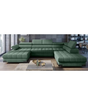 Narożnik SELVA XL Prawostronny z funkcją spania w tkaninie MEMPHIS 12 WERSAL