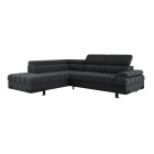 Narożnik SELVA L Lewostronny z funkcją spania i pojemnikiem AUSTIN 20 Antracytowy WERSAL