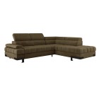 Narożnik SELVA L Prawostronny z funkcją spania i pojemnikiem SALVADOR 10 Oliwkowy WERSAL