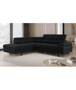 Narożnik SELVA L Lewostronny z funkcją spania i pojemnikiem AUSTIN 21 Grafitowy WERSAL