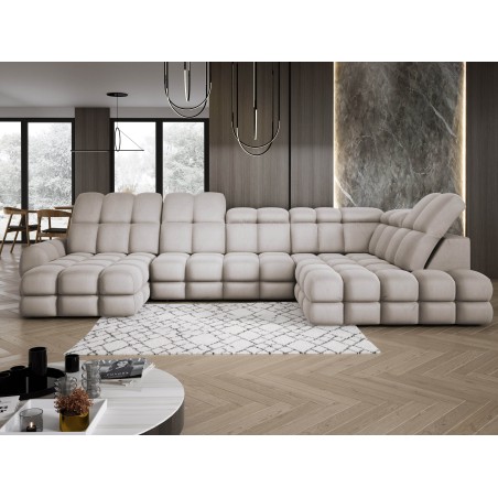 Narożnik TOLLO XL Prawostronny Elektryczna regulacja Tkanina SOLAR 16 WERSAL