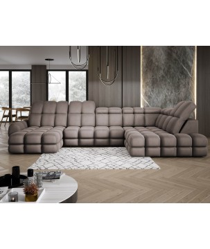 Narożnik TOLLO XL Prawostronny Elektryczna regulacja Tkanina SOLAR 28 WERSAL