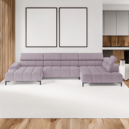 Narożnik PLAZA XL Prawostronny Elektryczna regulacja Tkanina SOLAR 61 WERSAL