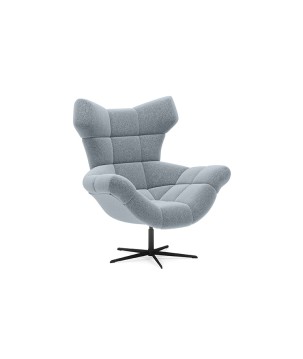Fotel SENSI Relax obrotowy 360° z funkcją bujania w tkaninie Luisiano 02
