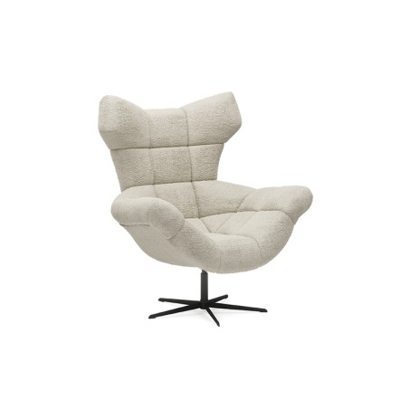 Fotel SENSI Relax obrotowy 360° z funkcją bujania w tkaninie Loris 01