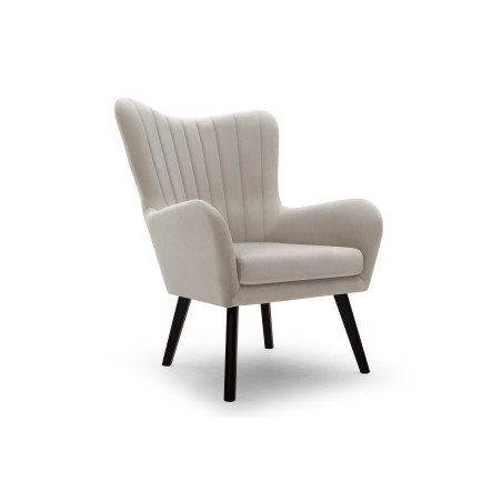 Fotel TED z wysokim oparciem i siedziskiem w tkaninie VELLUTO 01
