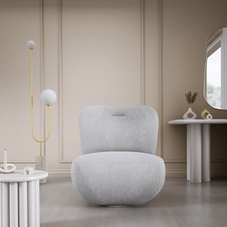 Fotel LUIS obrotowy 360° na płaskiej podstawie w tkaninie ANTHOLOGY 17