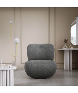 Fotel LUIS obrotowy 360° na płaskiej podstawie w tkaninie ANTHOLOGY 18