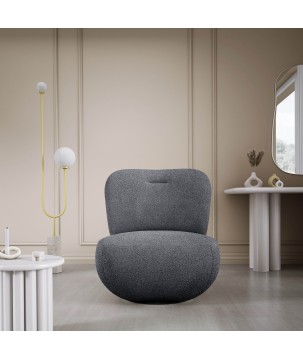 Fotel LUIS obrotowy 360° na płaskiej podstawie w tkaninie NOW OR NEVER 100