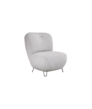 Fotel LUIS skandynawski wolnostojący na metalowych nogach w tkaninie ANTHOLOGY 17