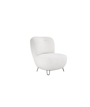 Fotel LUIS skandynawski wolnostojący na metalowych nogach w tkaninie NOW OR NEVER 01