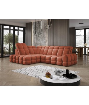 Narożnik TOLLO L Lewostronny Elektryczna regulacja Salvador 07 kolor Rustykalny WERSAL