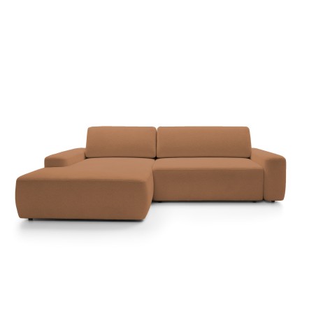 Narożnik BOULI Lewostronny z Elektryczną Regulacją wolnostojący tkanina Raven 44 Pomarańczowy DOMO HOME