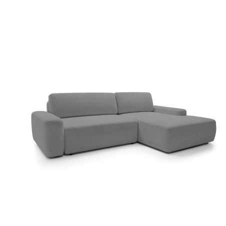 Narożnik BOULI Lewostronny z Elektryczną Regulacją wolnostojący tkanina Raven 10 Szary DOMO HOME