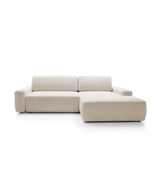 Narożnik BOULI Prawostronny z Elektryczną Regulacją wolnostojący tkanina Raven 28 Beżowy DOMO HOME