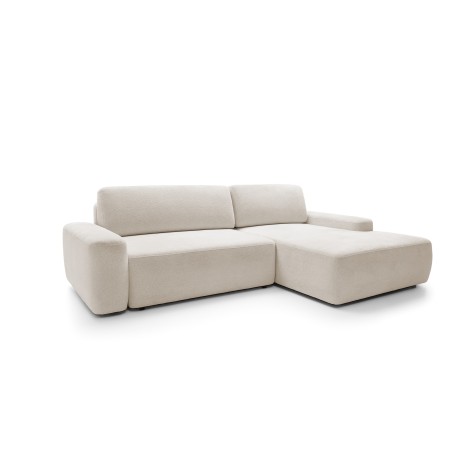 Narożnik BOULI Prawostronny z Elektryczną Regulacją wolnostojący tkanina Raven 28 Beżowy DOMO HOME